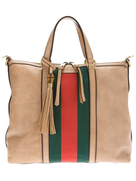 gucci striped tote bag|Gucci tote bag outlet.